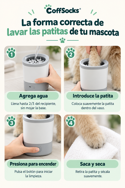 Lavapatas Eléctrico para Perros | CoffSocks